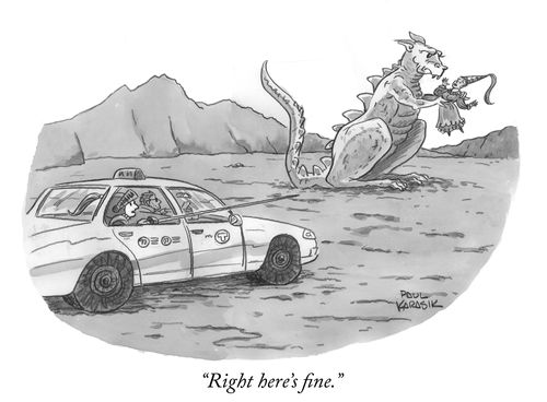 "Right here's fine."