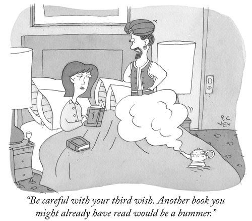 "Be careful with your third wish. Another book you might already have read would be a bummer."