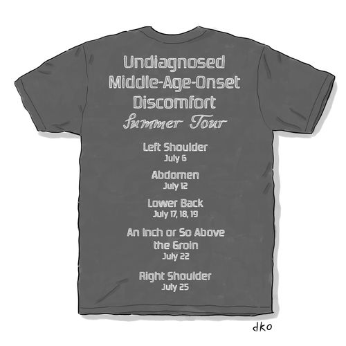 Undiagnosed middle-age-onset discomfort summer tour