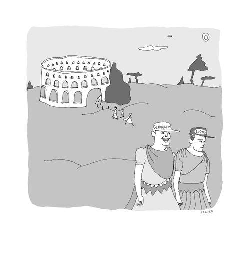 Spectators at a coliseum