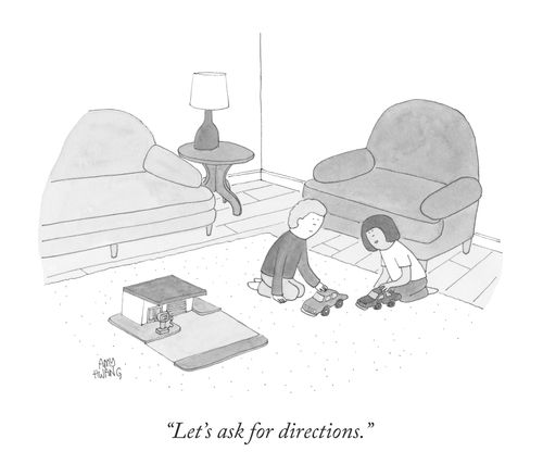 "Let's ask for directions."