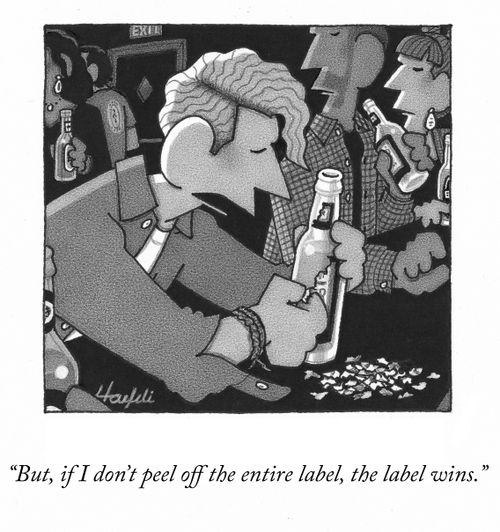 "But, if I don't peel off the entire label, the label wins."