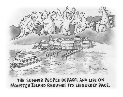 The summer the people depart, and life on Monster Island resumes its leisurely pace.