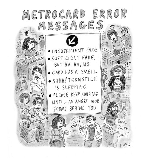 Metrocard error messages