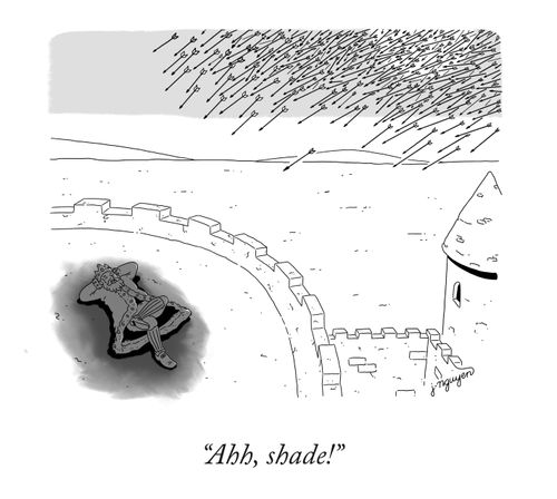 "Ahh, shade."