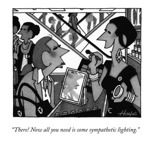 "There! Now all you need is some sympathetic lighting."