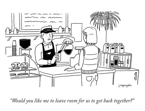 "Would you like me to leave room for us to get back together?"