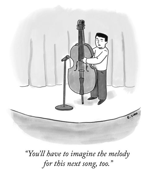 "You'll have to imagine the melody for this next song, too."
