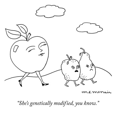 "She's genetically modified, you know."