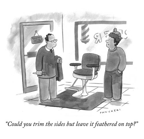 "Could you trim the sides but leave it feathered on top?"