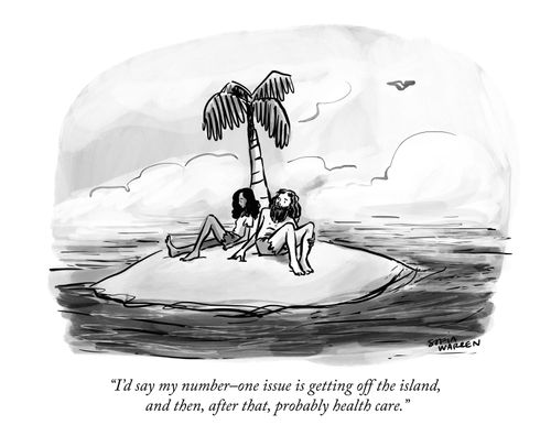 "I'd say my number-one issue is getting off the island, and then, after that, probably health care."