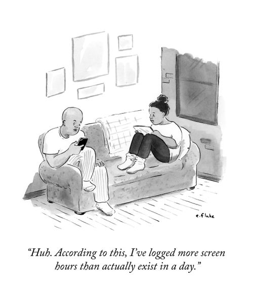 "Huh. According to this, I've logged more screen hours than actually exist in a day."