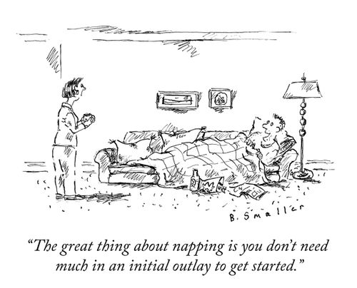 "The great thing about napping is you don't need much in an initial outlay to get started."