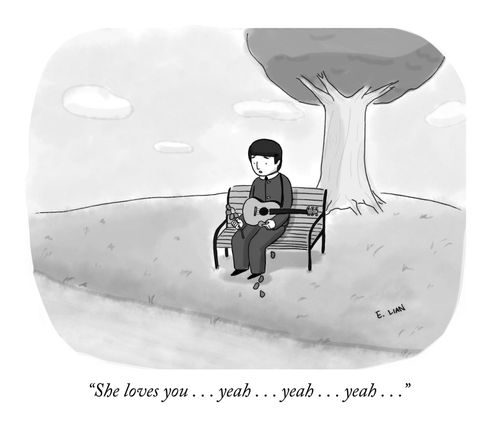 "She loves you... yeah... yeah... yeah..."