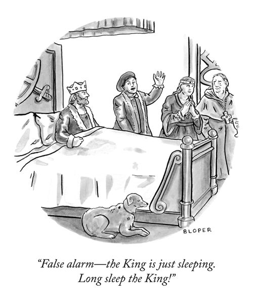 "False alarm - the King is just sleeping. Long sleep the King!"