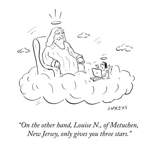 "On the other hand, Louise N. of Metuchen, New Jersey, only gives you three stars."