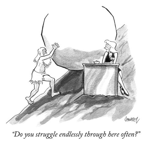 "Do you struggle endlessly through here often?"
