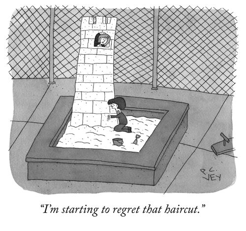 "I'm starting to regret that haircut."