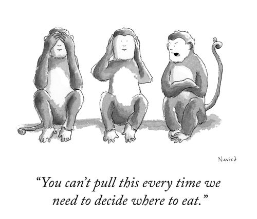 "You can't pull this every time we need to decide where to eat."
