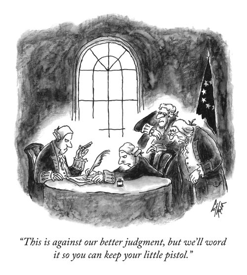"This is against our better judgment, but we'll word it so you can keep your little pistol."