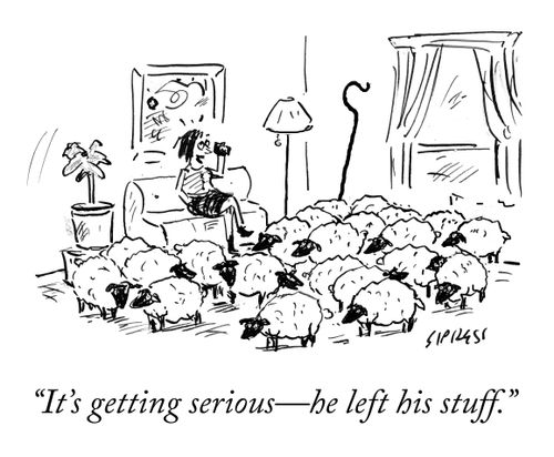 "It's getting serious - he left his stuff."