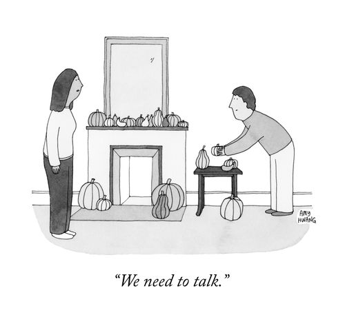 "We need to talk."