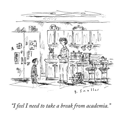 "I feel I need to take a break from academia."