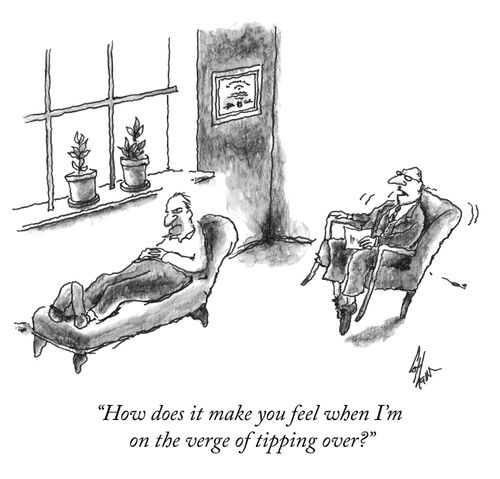 "How does it make you feel when I'm on the verge of tipping over?"