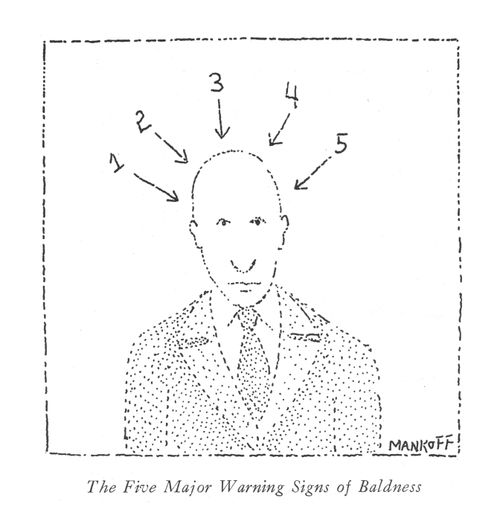"The Five Major Warning Signs of Baldness."