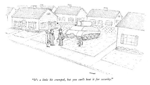 "It's a little bit cramped, but you can't beat it for security."