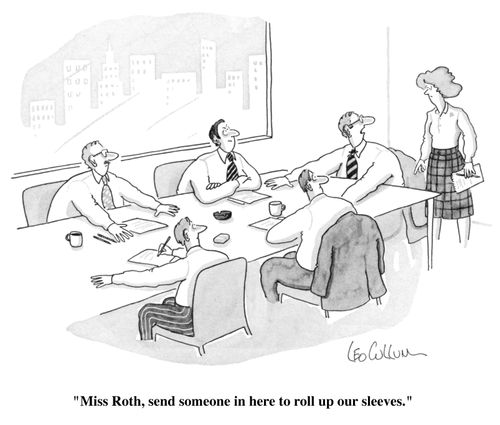 "Miss, Roth, send someone in here to roll up our sleeves."