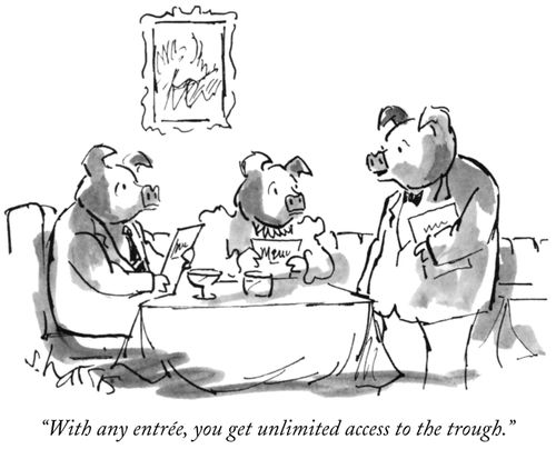 "With any entrée, you get unlimited access to the trough."