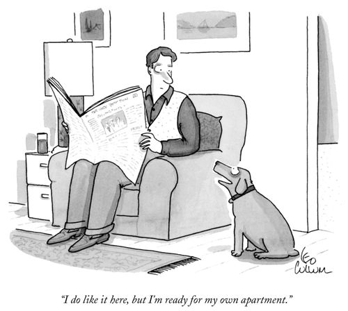 "I do like it here, but I'm ready for my own apartment."