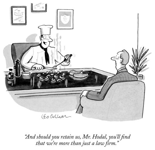 "And should you retain us, Mr. Hodal, you'll find that we're more than just a law firm."