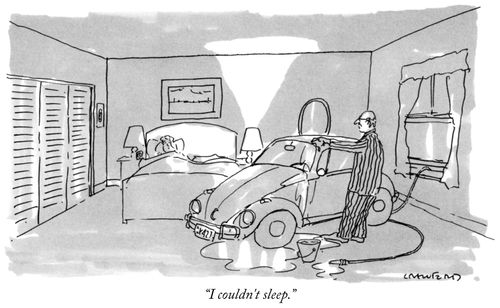 "I couldn't sleep."
