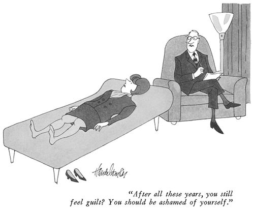 "After all these years, you still feel guilt? You should be ashamed of yourself."