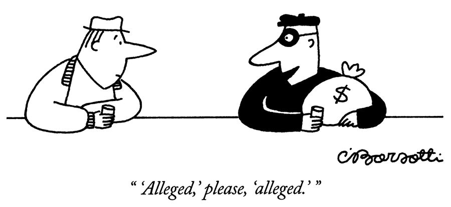 "'Alleged,' please, 'alleged.'"