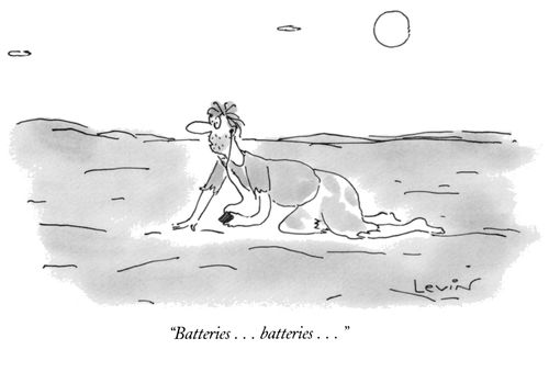 "Batteries . . . batteries . . ."