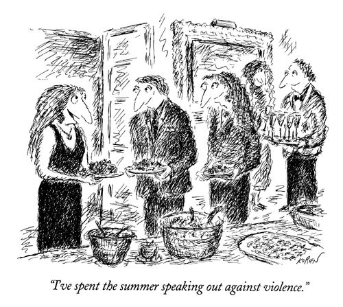 "I've spent the summer speaking out against violence."