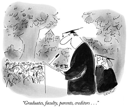"Graduates, faculty, parents, creditors..."