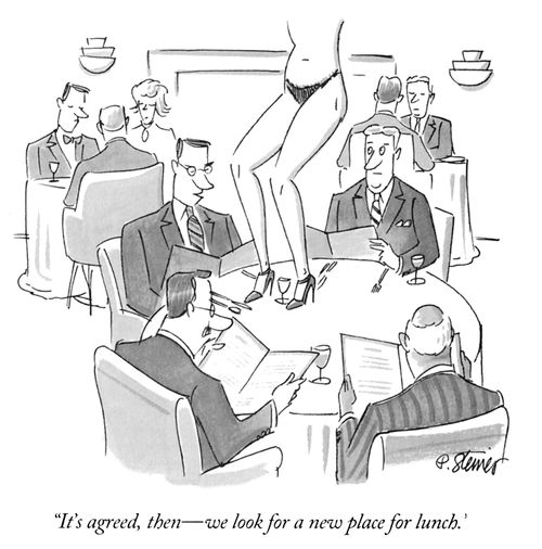 "It's agreed, then—we look for a new place for lunch."