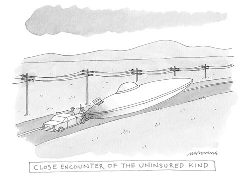 Close encounter of the uninsured kind.