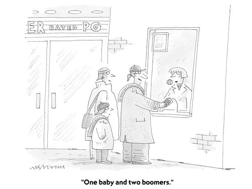 'One baby and two boomers."