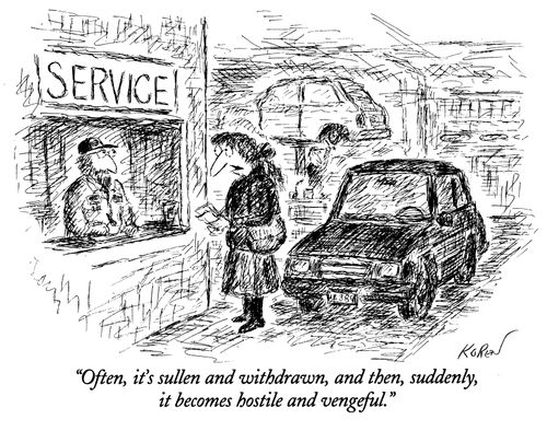 "Often, it's sullen and withdrawn, and then, suddenly, it becomes hostile and vengeful."