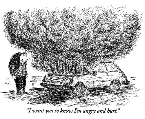 "I want you to know I'm angry and hurt."