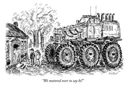 "We motored over to say hi!"