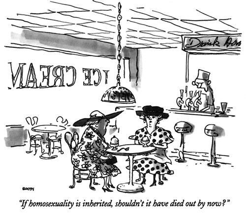 "If homosexuality is inherited, shouldn't it have died out by now?"