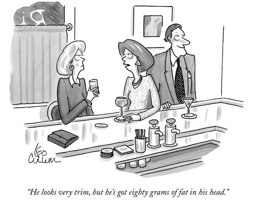 "He looks very trim, but he's got eighty grams of fat in his head."