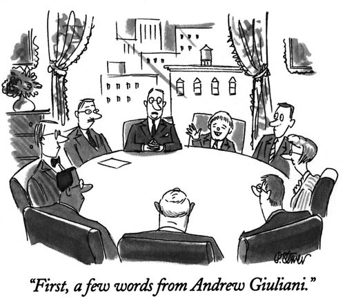 "First, a few words from Andrew Giuliani."