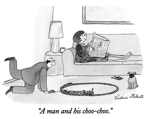 "A man and his choo-choo."